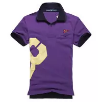 men t-shirt ralph lauren 2013 cotton transpiration col haut prl&co purple